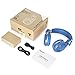 Bluedio T2s Bluetooth Headphones On Ear with Mic, 57mm Driver Rotary Folding Wireless Headset, Wired and Wireless Headphones for Cell Phone/TV/PC, 40 Hours Play Time (Blue)