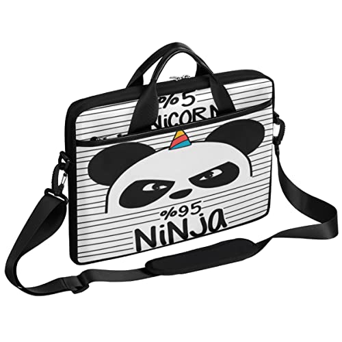Funda para portátil de 13 a 15 pulgadas con diseño multicolor de unicornio y panda para estudiantes