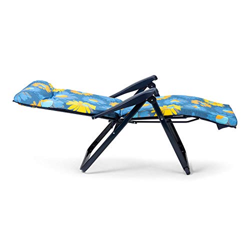 Miniatura 5 de Solenny Tumbona Plegable De Jardín Regulable Acolchada 86x62x114 Cm 6 Posiciones Con Cabezal Anatómico