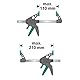 wolfcraft Mini-Einhandzwingen - 3455100 - Zwingen Set zum Fixieren von kleinen Werkstücken - 2 Stück - Anwendung mit nur einer Hand - für Hobby und Bastelprojekte - 30 kg Spannkraft