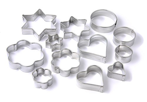 Zenker VE20 4409 12 Cookie Cutters 4 x 3 cm Tin Plate