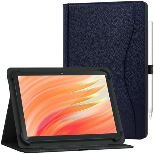 GOZOPO Funda Universal para 10,1 Pulgadas Tablet, con Bolsillo Soporte Multiángulo Funda para Doogee U11/ U11 Pro/TECLAST P50/ 9,6-11 Pulgadas Tablet (Azul Oscuro)