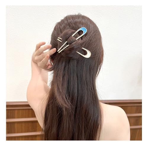 Namolit Grampo de cabelo de liga em forma de U vintage para penteados tradicionais e elegantes estil