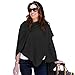 Produktbild HappyLuxe Wanderer-Wrap und Schal, wie Kaschmir, Hals-wärmer, Pashmina Universal Jet-Schwarz