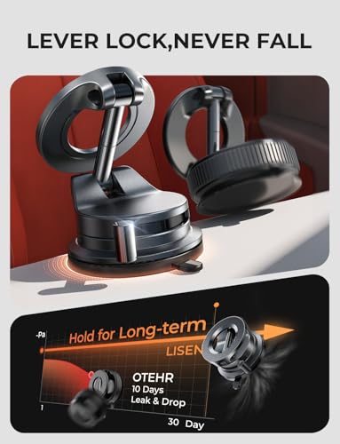 LISEN for 2026 Magsafe Car Mount, Suction Mobile Holder for Car, Car Phone Holder Magnetic, Gift for Men, Car Accessories Interior for iPhone 17 16 15 14 13 Pro Max حامل موبايل للسيارة