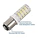 HRYSPN BA15D Double Bayonet Sewing Machine LED Light Bulb 5 Watt Daylight White 6000K Non-dimmable AC110V-130V (Pack of 4)