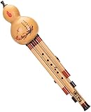 AZWE Cucurbit Flutes Dj Instruments Bambussaxophone Hulusi Sandelholz Bambus Hulusi Dreifarbige abnehmbare Hulusi Traditionelles handgemachtes Instrument Hulusi Flöte Holzbläser Blockflöten,C