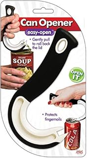 Jokari 06040 Easy-Open Ring Pull Can Jar Opener - Black & White One Size - for Arthritis Sufferers