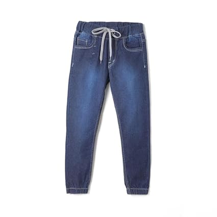 chopper club Jeans voor jongens - rekbare denim broek in slim fit, Grijs, 9-10 jaar