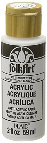 Folkart Acrylic Paint In Assorted Colors (2 Oz), 480, Titanium White #TOP18