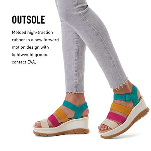 Sorel Women's Joanie Iii Ankle Strap Sandals - Teal Chloride, Gum 2 - Size 6 #TOP5