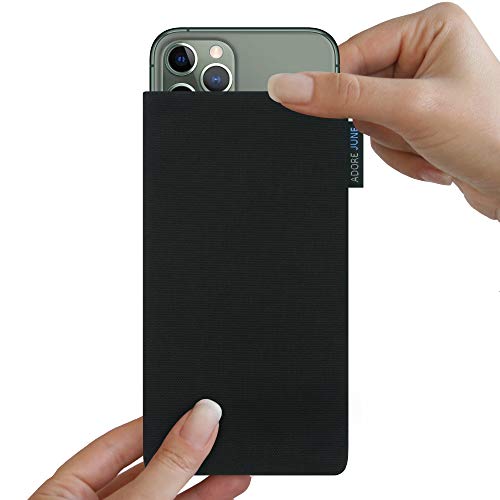 Adore June Classic Nero Custodia Compatibile con Apple iPhone 11 PRO, Tessuto Resistente con Display di Pulizia Effetto