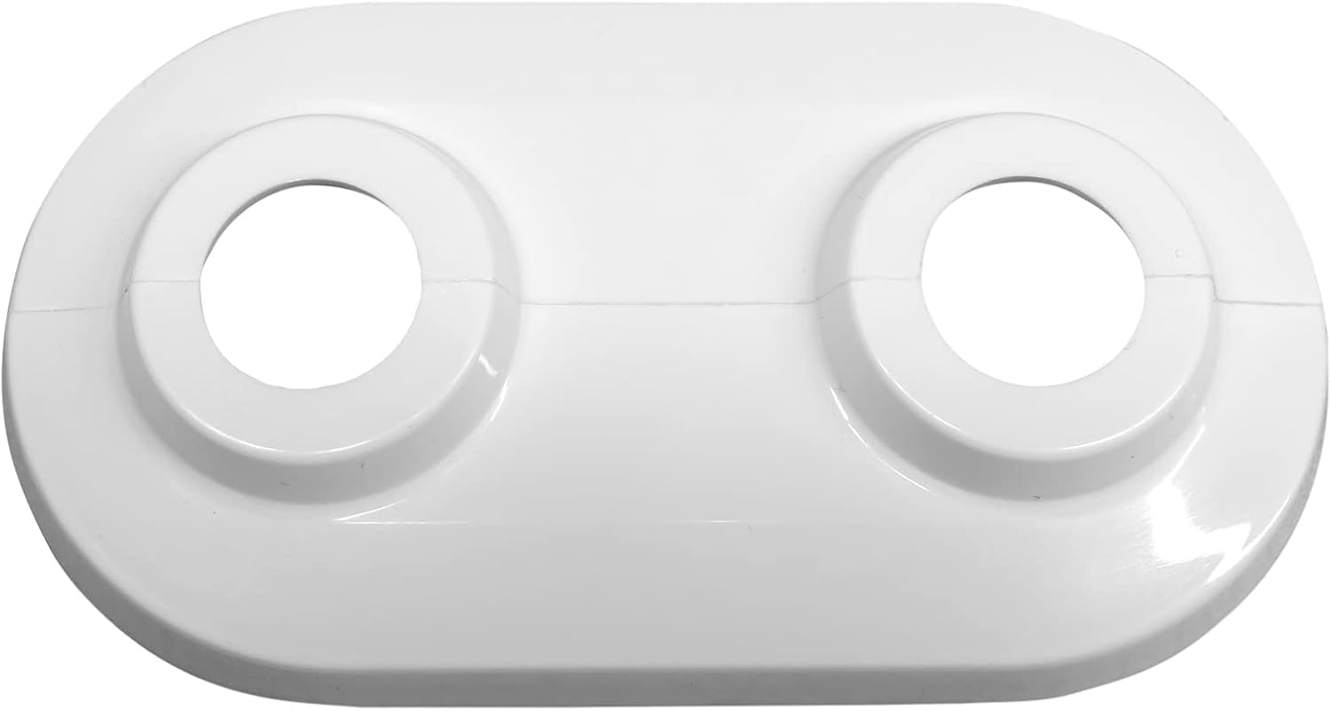 BADfabrik24 Klemmrosette RV 3/8-18mm Weiß - Abdeckung Für Rohrverkleidung Mit Schwalbenschwanz