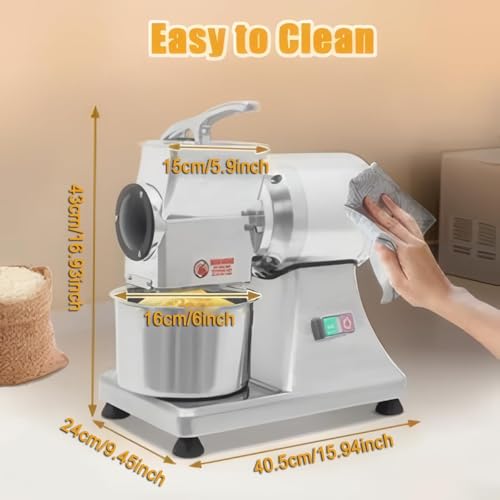 Rallador eléctrico comercial de queso acero inoxidable 550W miniatura 5