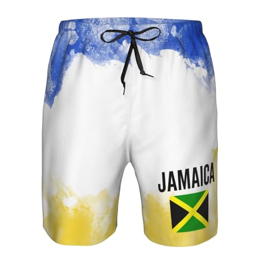 Jamaica Jamaican Flag Mens Swim Trunks Board Shorts Quick Dry Swim Shorts Summer Swimsuit Beach Shorts with Pockets2