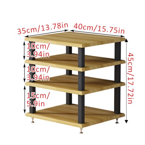Mueble esquinero para equipos audiovisuales de 4 niveles para tocadiscos 3
