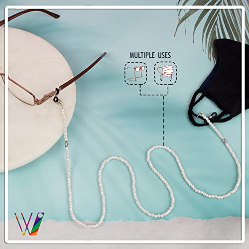 Image of Unisex Specs Holder Hook & Loop Anit Slip Eyewear Lanyard Beads Strap Chain