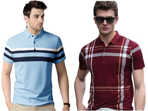 Image of Noble Monk Men's Regular Fit Polo T Shirt |Half Sleeves |Collar Tshirts | Casual T-Shirt for Men