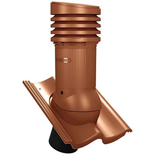 Entlüfterkamin EVO DN150 für Braas - Doppel-S, Nelskamp - S, IBF - Doppel-S, ProDach - Doppel-S Dachziegel Dachlüfter Lüfter (RAL 8004 -...