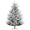 Homcom 75 foot artificial christmas tree pine hinged xmas tree with 1218 realistic branches steel base auto open green  urban country home decor