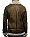 Mens Genuine Shearling Sheepskin Leather Bomber Flying Pilot Aviator B3 WWII Jacket (4XL)