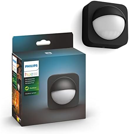 Philips Hue Outdoor Motion Sensor - 1 Pack - Turns Lights On When Motion is Detected - Weatherproof - Requires Hue Bridge - Compatible with Alexa, Apple HomeKit and Google Assistant