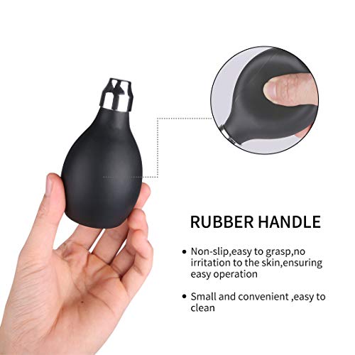 PRO BARBER Powder Barber Spray Bottle, Empty Powder Blower, 3.38oz/100ml Refillable Hair Fiber Applicator Use for Dry Shampoo - Black2