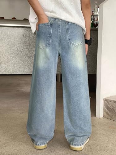 Image of Lymio Junior's Boys Jeans Pant | Kids Jeans for Boys | Denim Baggy Pants | Loose Fit Casual Trousers for Children (LK-52-53)