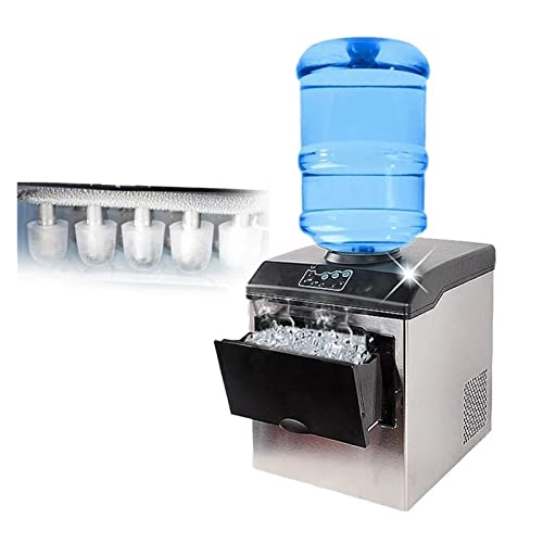 Máquina eléctrica fabricadora de cubos de hielo, modelo de escritorio con entrada de agua por barril miniatura 6