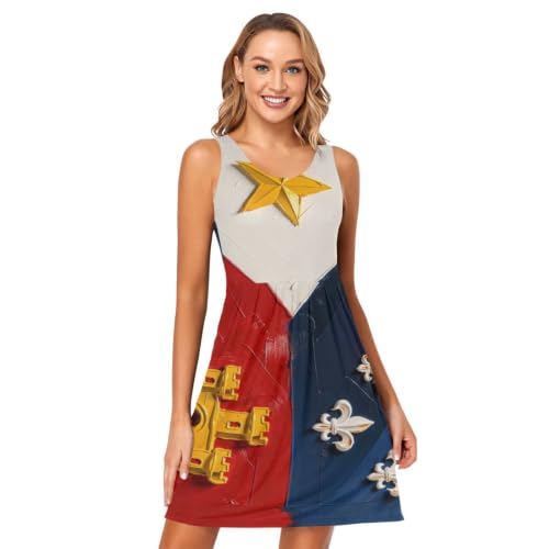 Robe de plage Acadiana avec poches intégrées et coupe légère sans manches