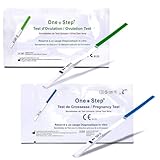 One Step 20 x Tests d'ovulation en bandelette (20mIU/ml) + 5 x tests précoces de grossesse bandelettes (10mIU/ml)