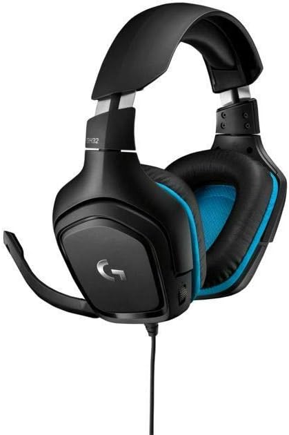 Logitech G432 DTS:X 7.1 Auriculares para juegos con cable y sonido envolvente para PC (piel sintética) (renovado)