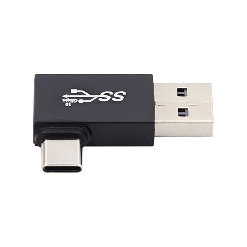 Vista 42 de chenyang USB 3.0/3.1 Conector USB C a USB 3.0 Datos 10Gbps Adaptador de carga 180 grados en forma de U en ángulo hacia abajo