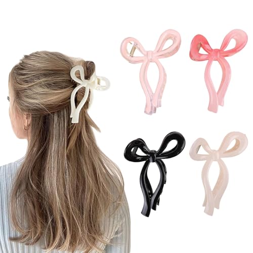 4 Piece Bow Hair Clips, Elegant Hair Clip, Butterfly Hair Jewelry...