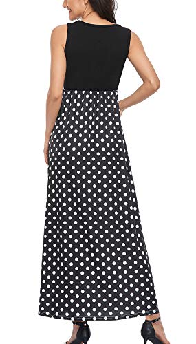 Image of Lacavocor Womens Summer Maxi Dress Tank Top Sleeveless Long Dresses