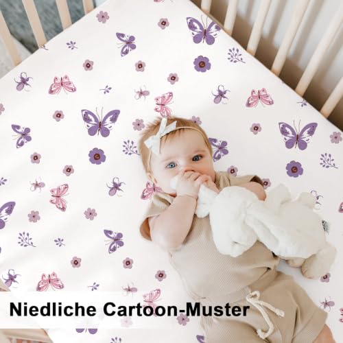 Little Grape Land Reisebettlaken 95x65 cm, Spannbettlaken Baby, 4er Set – Ansicht 2