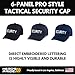 Hero's Pride Adjustable Security Cap, 6-Panel Pro Style Twill Hat, Law Enforcement Duty Gear, Outdoor Snapback Hat, Dark Navy with Medium Gold Border