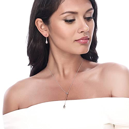 Berricle Sterling Silver Teardrop Fashion Fish Hook Dangle Drop Earrings For Women, Rhodium Plated #TOP2