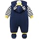 Baby Winter Strampler Overall mit Kapuze Schneeanzüge Jungen Langarm Spielanzug Spieler mit Füßlinge Baby Winterkleidung / 9-12 Monate