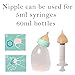 Doggiema Silicone Feeding Nipple and Syringes for Newborn Kittens, Puppies, Rabbits, Small Animals, Bubble Milk Bowl (3 Size Nipple+3 Syringes)