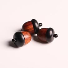Wooden Travel Pill Case, Solid Wood Medicine Pill Box, Mini Granule Storage Box for Outdoor Acorn Shape Sandalwood Capsules Organizer Pill Organizers Over-the-Counter Medication