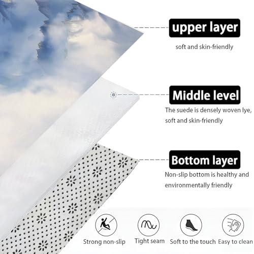 Tapis robuste antidérapant de 80x120cm et lavable pour l'entrée