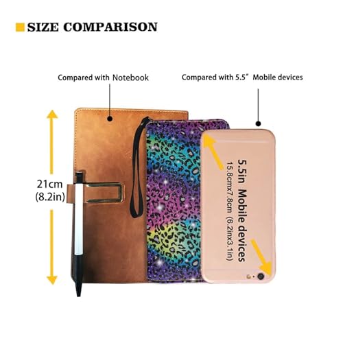 Colorful Leopard Wristlets Wallets for Womens Leather RFID Blocking Zipper Around Card Holder Organizer Travel Cluth Bags4