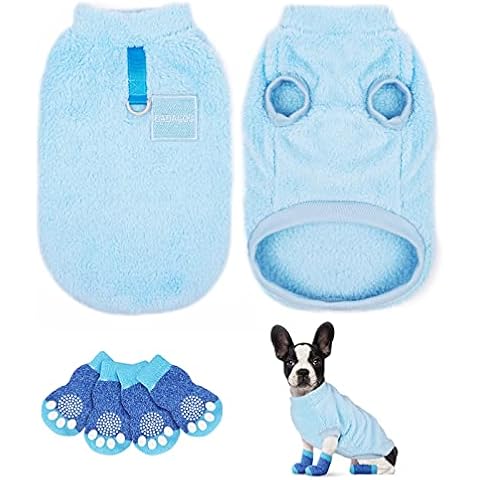 VSSHE Hundepullover,Plüsch Warmer Pullover Katzenkleidung Warme Hunde Pullis Fleece Haustiermantel Welpenpullover Pullover Kleidung Haustier Kostüm Welpenpullover Cover