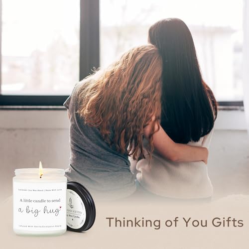 Image of Thinking of You Gifts for Women, Big Hug Candle Get Well Candle | Sympathy, Cheer Up, Comfort Gifts, Feel Better Inspirational Gift, Send A Big Hug Candle 7Oz Lavender Scented Candle