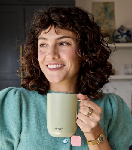 Image of Ember Temperature Control Smart Mug 2, 14 Oz, App-Controlled Heated Coffee Mug with 80 Min Battery Life and Improved Design, Matcha Green
