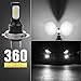 KATUR H7 LED Fog Light Bulbs Extremely Bright 2400 Lumens Max 75W High Power LED for Daytime Running Light DRL or Fog Lights, Xenon White (H7 White)