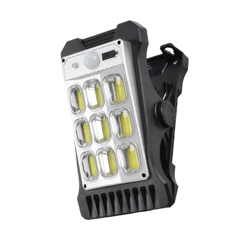 Luz solar de jardín para terraza y toldo con sensor de movimiento y pinza ajustable