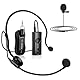 KIMAFUN 2.4G Drahtloses Headset und Lavalier Mikrofon, Kabelloses Ansteckmikrofon Wireless für Verstärkung, Unterricht, Meetings, Interviews, Reden, Seminare, KM-G70 (1TX+1RX)