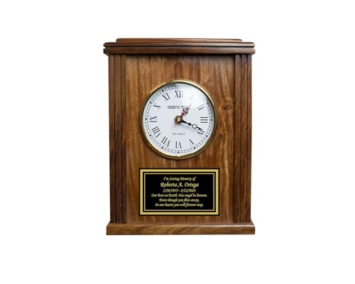 Nwa WCLOCK Memorial Mantel Clock Cremation Urn, Adult Size Urns For Human Ashes thumb #1